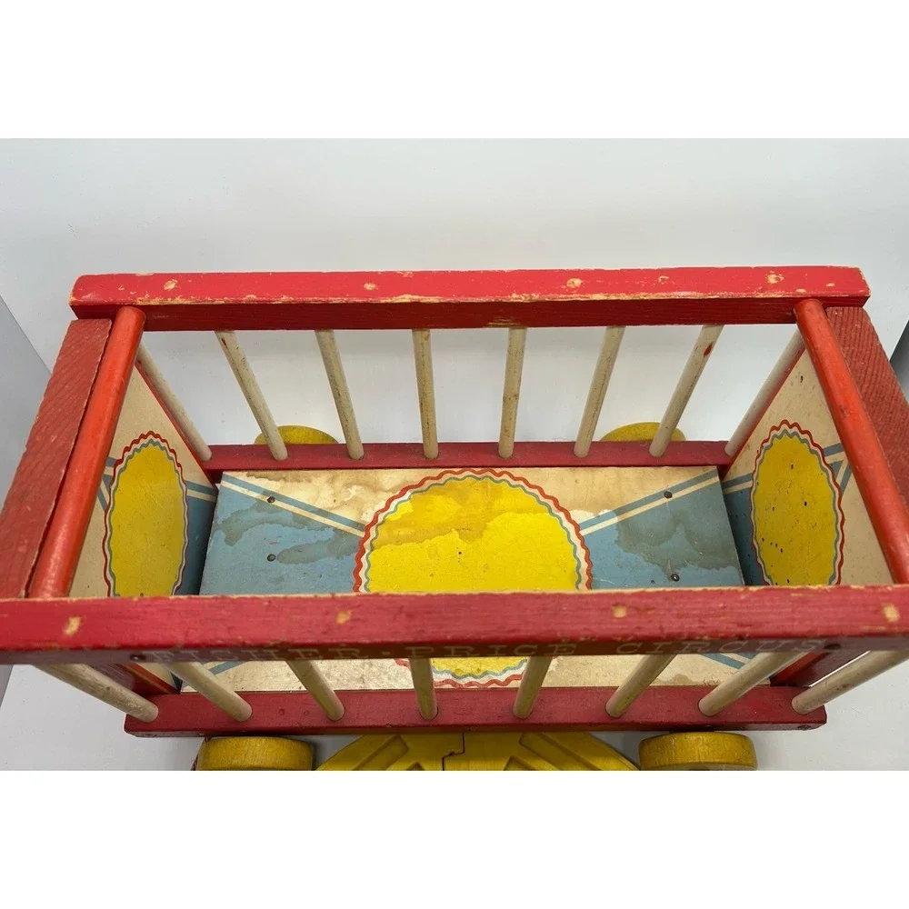 Vintage Fisher Price Circus #900 Wagon Wooden‎ Train 1962